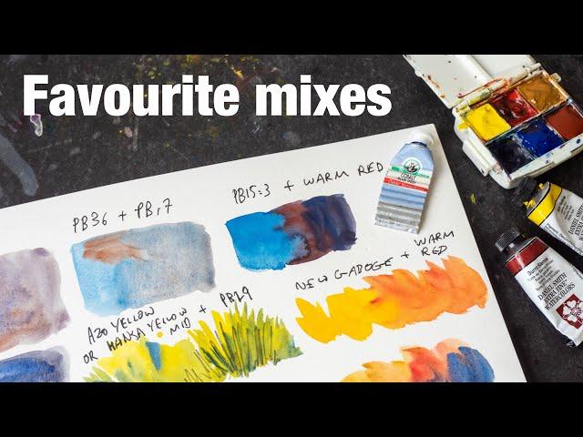 Favourite Watercolour Mixes: The Ones I Use Most Often