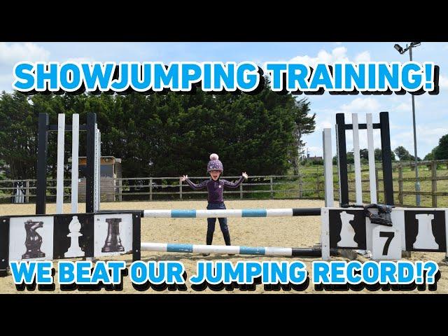 SHOWJUMP TRAINING ARENA HIRE WITH TWO PONIES - WE BEAT OUR JUMPING RECORD!?