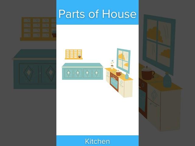 Parts of the House Vocabulary | Learn House Words Fast | Learn English  #esllearners