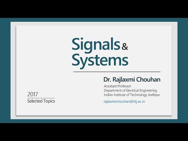 Lecture 01 Complex Exponential Fourier Series - Dr. Rajlaxmi Chouhan, IIT Jodhpur