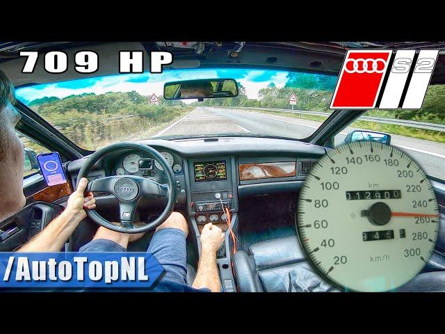 709HP AUDI S2 HUGE TURBO! on AUTOBAHN (NO SPEED LIMIT) by AutoTopNL