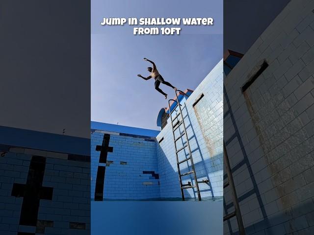 How to Jump Safely into Water From 10ft  #swimming #safety #dive #diving #swimminglessons