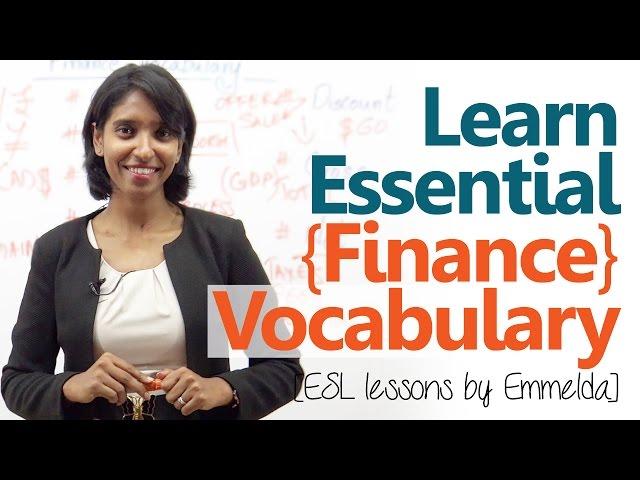 Learn essential finance terms & vocabulary - Free English lessons online