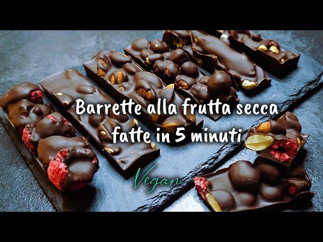 Barrette alla Frutta secca fatte in 5 minuti !