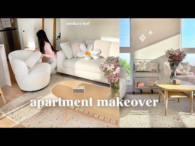 transforming my apartment  i got a new couch! home makeover & organization, pinterest aesthetic 