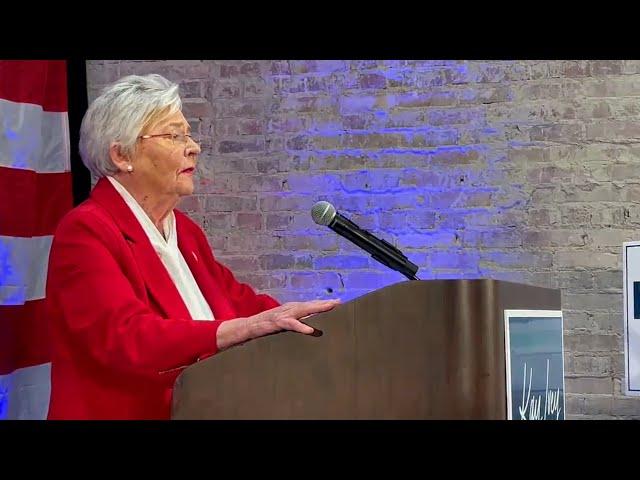 Gov. Kay Ivey speaks after winning another term as Alabama governor