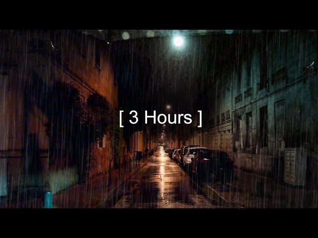 3 Hours Thunderstorm  Heavy Rain Walk at Night Bordeaux 4k |Mai 2024| ASMR Rain sounds for sleeping