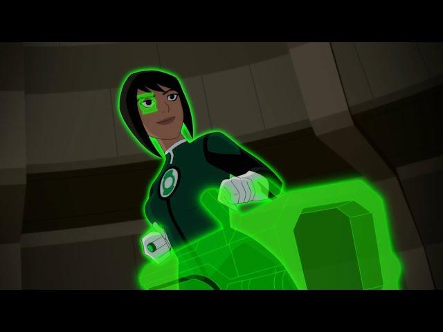 Green Lantern (Jessica Cruz) (DCAU) Powers and Fight Scenes - Justice League vs The Fatal Five