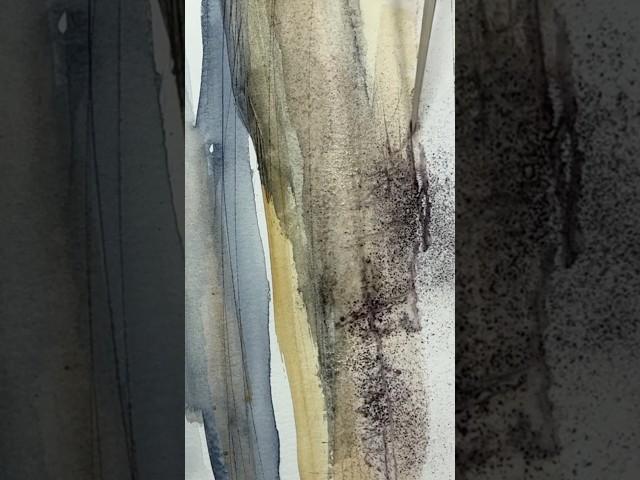 Watercolor + Charcoal = Magic?! #shorts