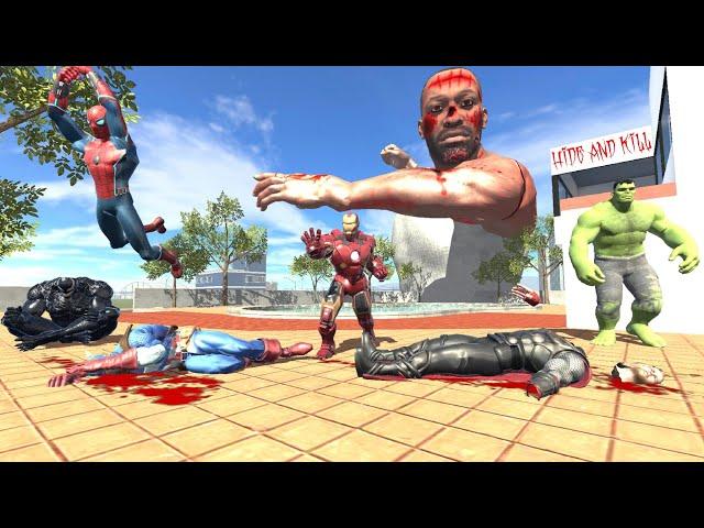 Franklin Play Hide and Kill With Avengers - INDIAN BIKES DRIVING 3D