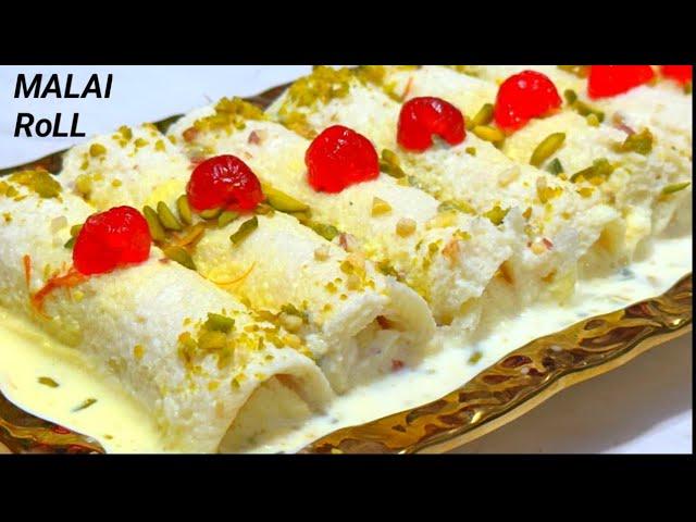 Malai Roll  Recipe ️Quick & Easy Dessert Recipe ️Bread Malai Roll.