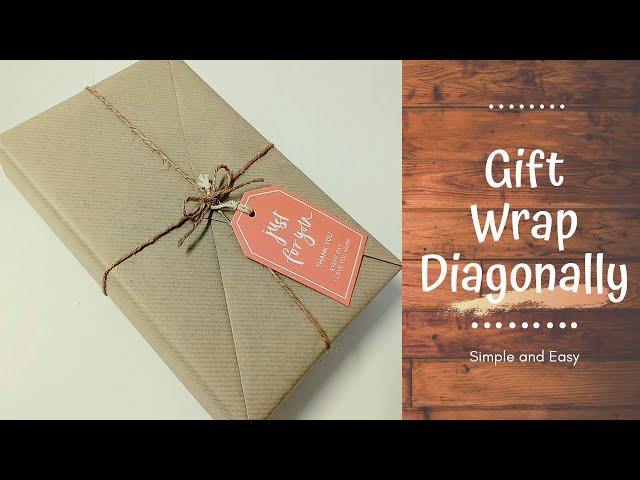 How to gift wrap Diagonally + 쉽고 간단한 선물포장