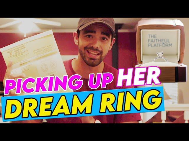 Pickup & Unbox ENGAGEMENT RING | Buying an engagement ring online + review! I SAVED THOUSANDS!!