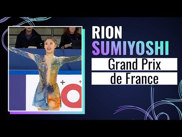 Rion SUMIYOSHI (JPN) | Women Free Skating | Grand Prix de France 2024 | #GPFigure