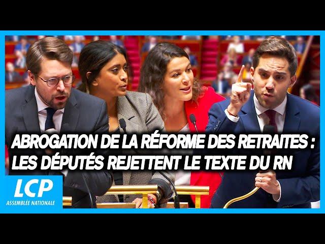 Abrogation de la réforme des retraites : les députés rejettent le texte du RN - 31/10/2024