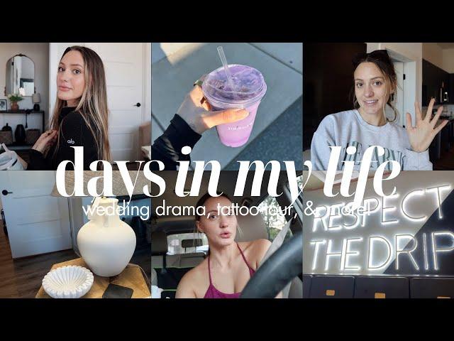 MOTIVATED DAYS IN MY LIFE | Tattoo tour, new coffee shop, wedding drama, apartment updates!