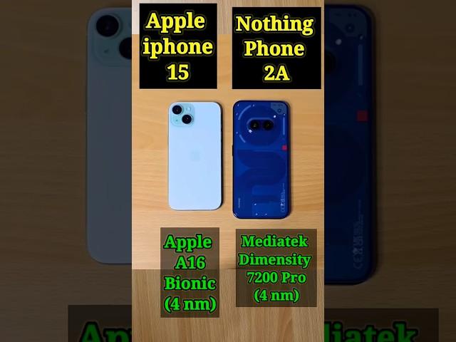 iphone 15 Vs Nothing Phone 2A Speed Test Comparison | #smartphone #nothingmobile #iphone