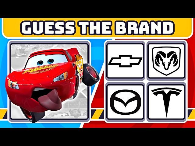 ️  PART 2 | GUESS THE CAR BRAND FROM DISNEY CARS | PORSCHE | CHEVROLET | TESLA |  #billyrobot