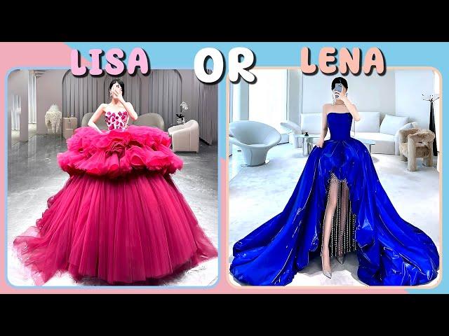 Lisa or Lena (Sanrio Edition) Long Compilation | Party Dress |  iQuiz #lisa #lena #sanrio