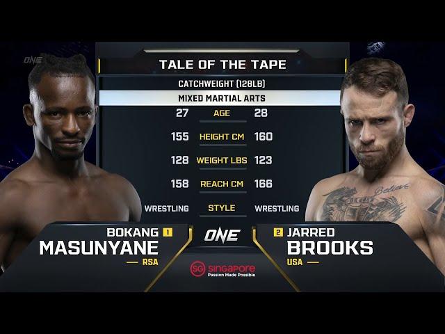 Bokang Masunyane vs. Jarred Brooks | ONE Championship Full Fight