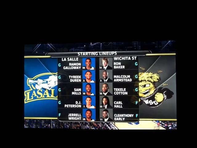 La Salle vs. Wichita State in Sweet 16 Game on 3 28 13 in L.A. Staples Center