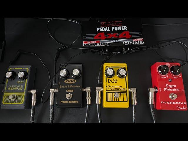 Yngwie Malmsteen Fender Overdrive Pedal VS 70's DOD 250 Gray - 90's DOD250 - YJM308