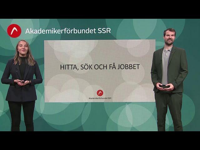 Hitta, sök och få jobbet | Akademikerförbundet SSR