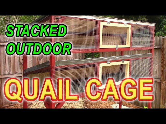 STACKED COTURNIX QUAIL CAGE - How to build an outdoor stacked quail cage