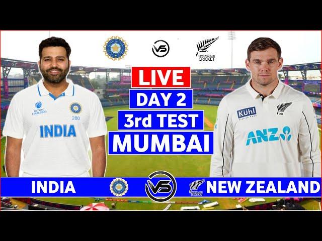 India vs New Zealand 3rd Test Day 2 Live | IND vs NZ 3rd Test Live Scores & Commentary