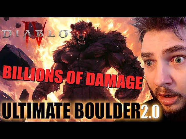 BILLIONS OF DAMAGE... ULTIMATE BOULDER 2.0 (S+ Tier) Strongest Druid Build! Diablo 4 - Season 5