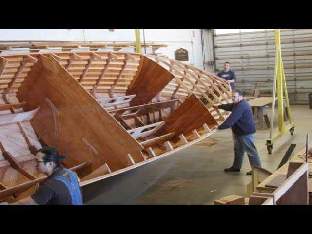 Amazing Time Lapse Wooden Big Boat Build Process - Awesome DIY Project Wooden Boat