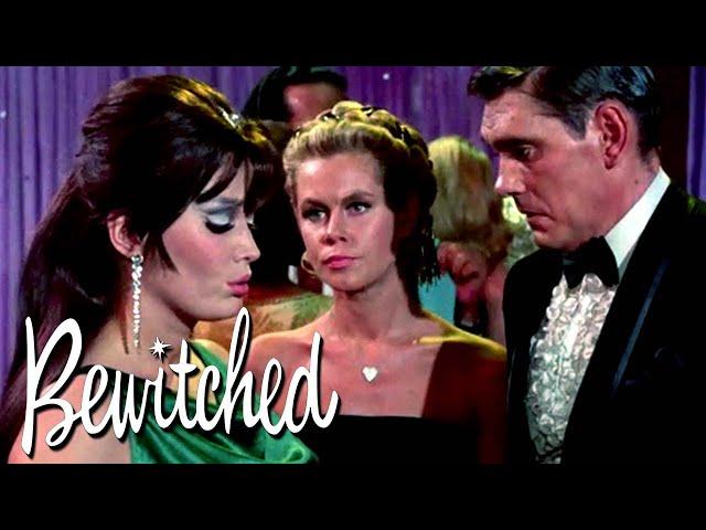 Samantha Fights Another Witch For Darrin | Bewitched