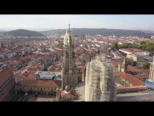 Santiago de Compostela -  Spain - Cathedral & City  -  bird view