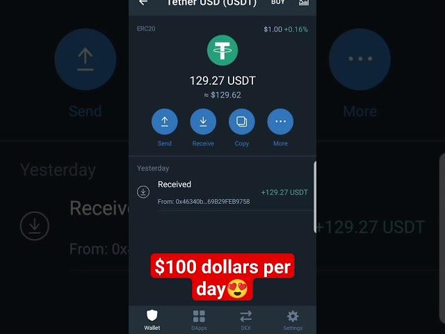 $100 USD per day from the wheel of fortune and withdraw Litecoin or USDT