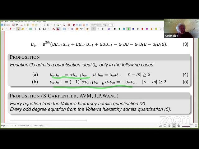 Alexander Mikhailov — Quantisation of free associative dynamical systems