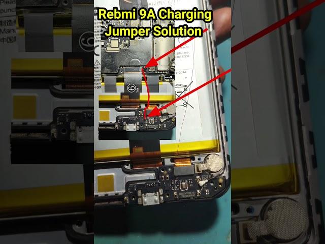 redmi 9a charging problem jumper solution #mobile_repairing_point #repair#shortsviral #shorts