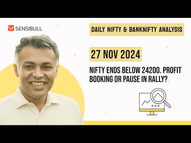 NIFTY & BANK NIFTY Analysis for Tomorrow | Stock Market Outlook | 27 November 2024, Wednesday