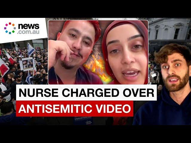 Nurse charged over alleged anti-Semitic video