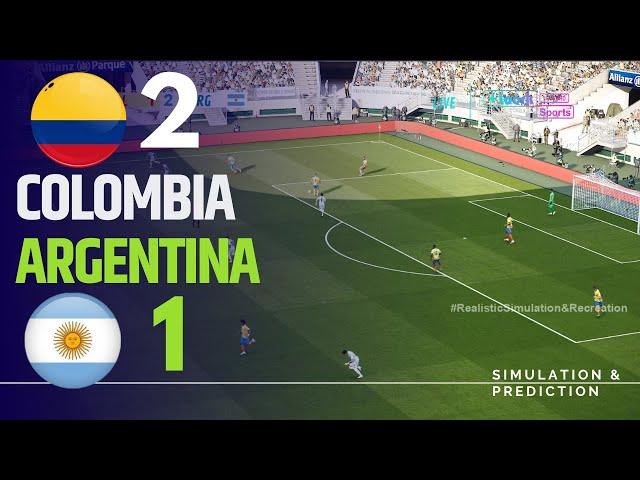 COLOMBIA 2-1 ARGENTINA | Resumen • Eliminatorias Sudamericanas 2024 Simulación/Recreación