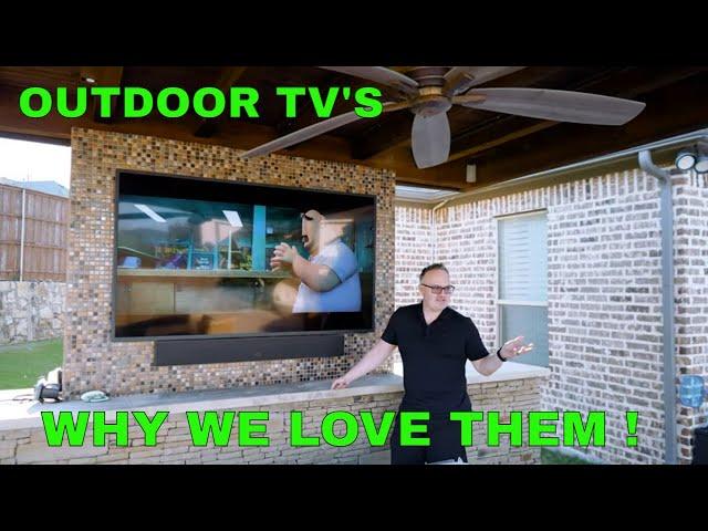 Difference between an indoor tv and Patio outdoor TV. #outdoortv #Samsungterrace #Sunbrite