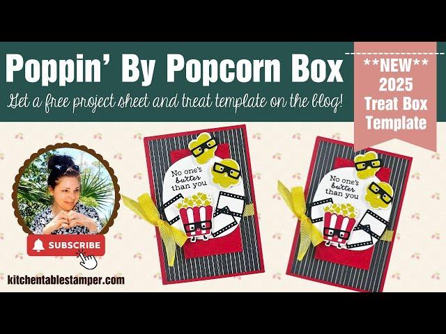How to make a Stampin' Up! Poppin' By Popcorn Treat Card on a Box
