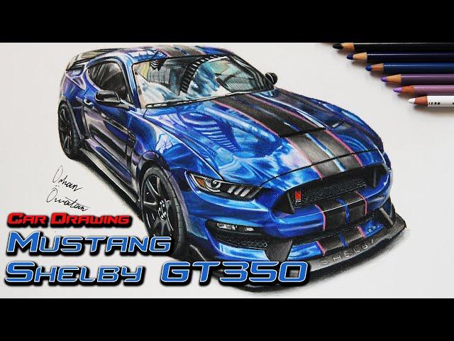 Ford Mustang Shelby GT350 Car Drawing