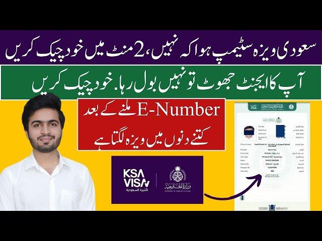 Saudi Visa Stamping Status Check by Passport Number || Saudi visa stamping status online