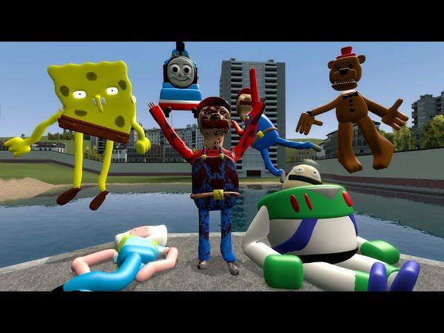 Playing as Cursed Super Mario vs ALL 3D Sanic Clones Memes in Garry's Mod!