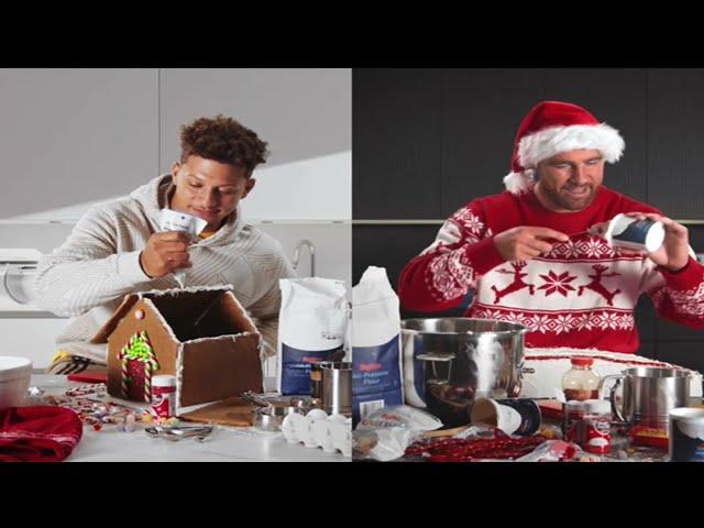 Patrick Mahomes and Travis Kelce Kansas City local Christmas Commercial