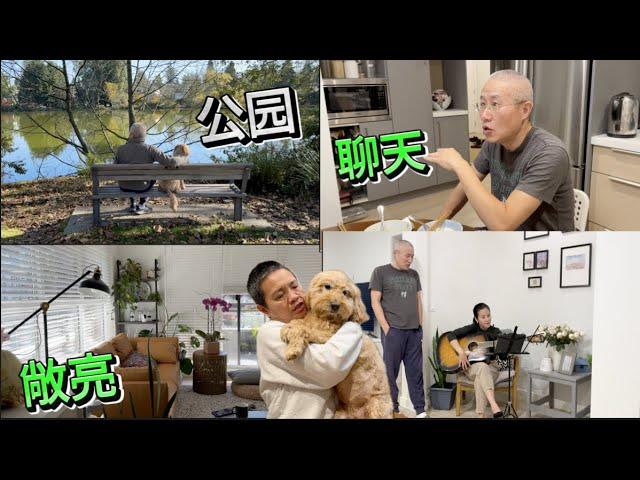 新家惬意的一天 市区公园 姐姐回家围炉聊天 家庭音乐会皮皮最幸福【Garden Time 田园生活分享】2024 10