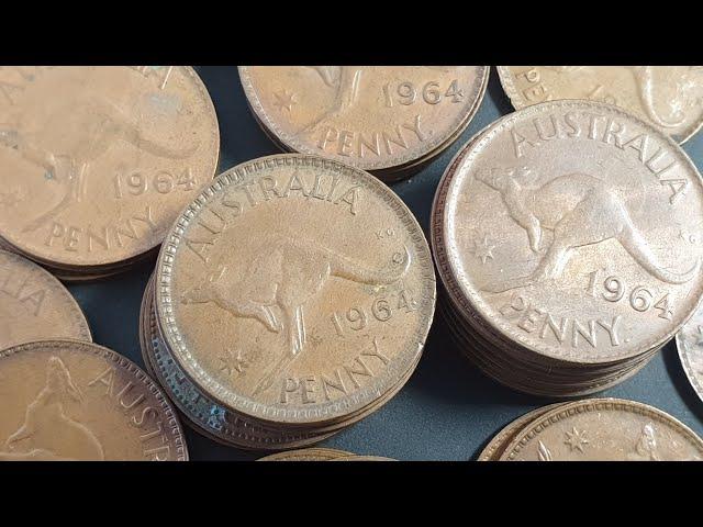 Australia 1964 penny varieties and values