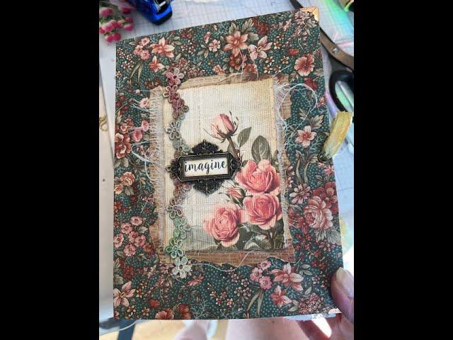 Junk journal, treasure book flip-through (15), botanicals, butterflies, beautiful laces! (Sold ty!)