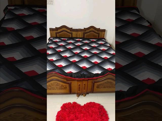 3D   bedsheet  room decor #shorts #sewing 