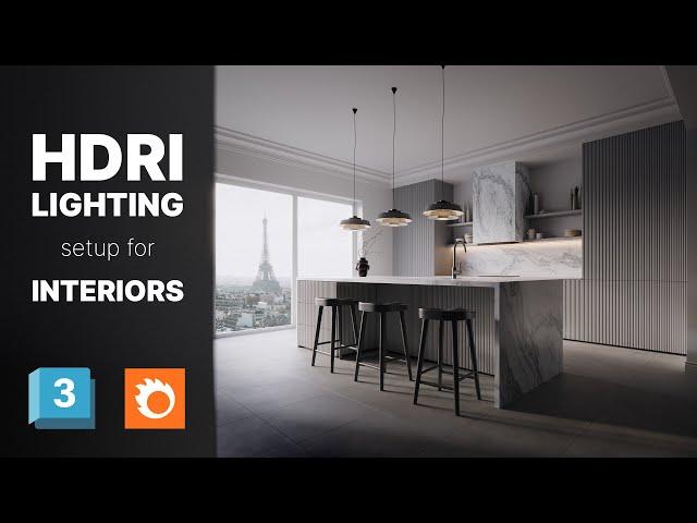 HDRI Lighting Setup for Interior Visualizations | 3ds Max + Corona Render